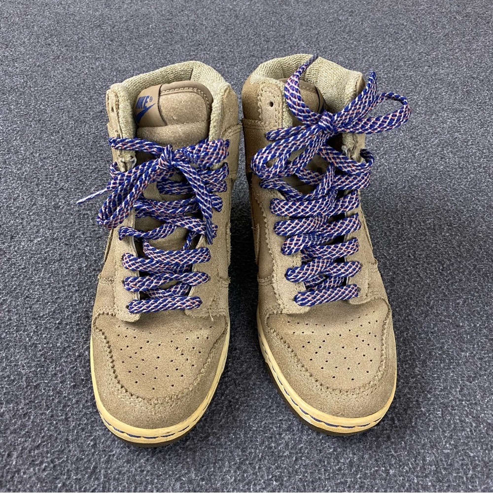 Nike Sky Hi Wedge Tan Suede Sneakers Women’s Size 5